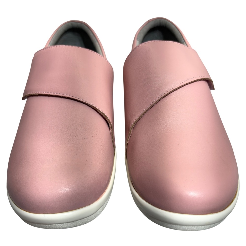Alegria TRAQ Clog Shoes Women's Size 12-13 Pink Leather Slip On Walking Sneakers